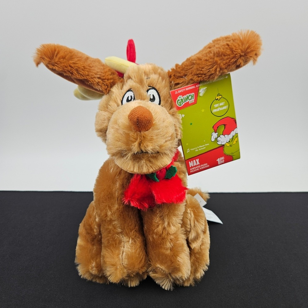 The Grinch Animated Plush‎ Max Dog Christmas Toy Decor Tested Works New